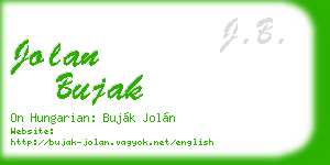 jolan bujak business card